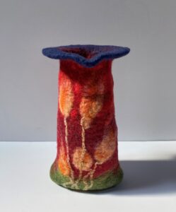 Tyree Kathleen Rosie’s Garden, 11x6x6,wet felting, 135
